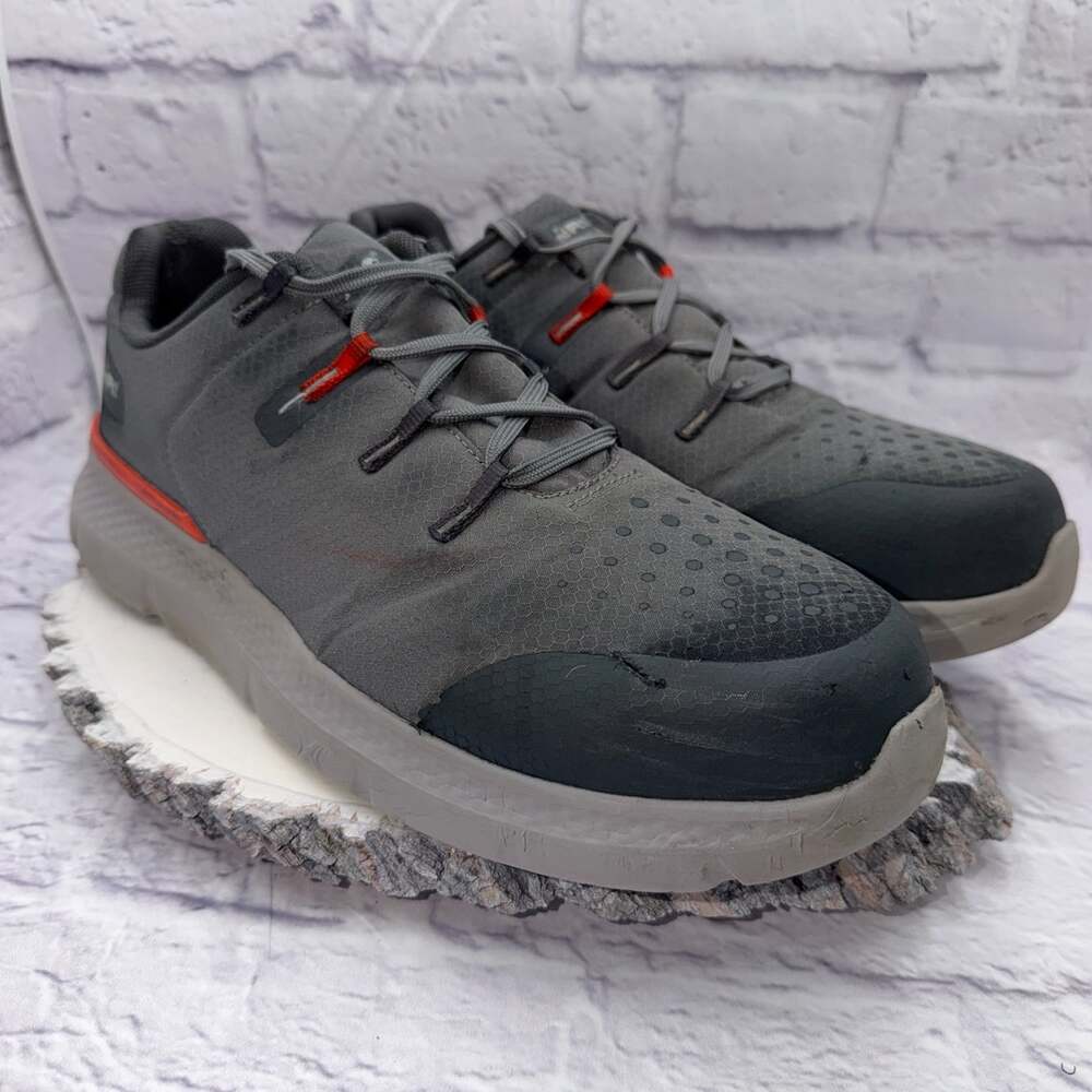 Timberland PRO Intercept Mens Size 13 Gray Orange Steel Toe Safety Work Shoes